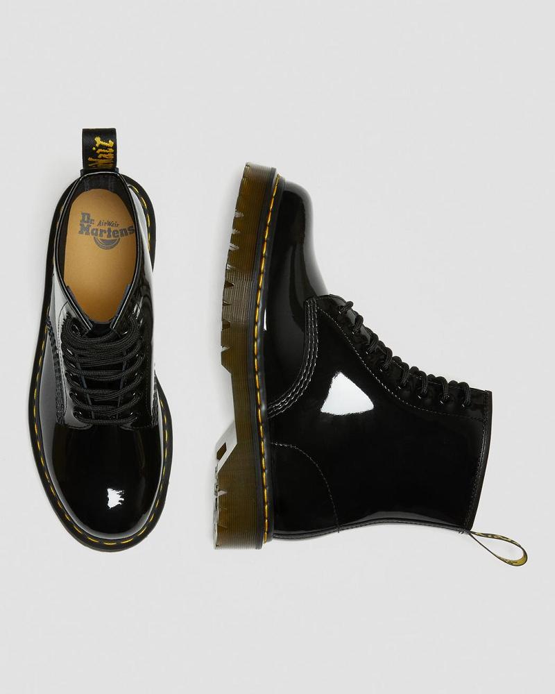 Dr Martens 1460 Bex Patent Lær Snørestøvletter Dame Svarte | Norge 621HAP